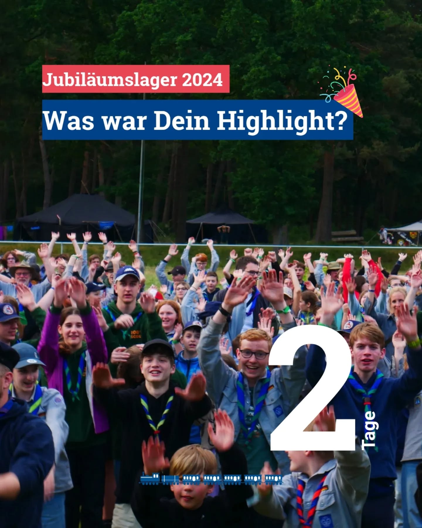 Jubilager 2024 - was war dein Highlight?

In zwei Tagen werden die Bilder und das Aftermovie veröffentlicht 😍🥳

📸 VCPnds/Anneke Wohlberedt

#vcpnds #pfadfinden #jubilager #jubiläum /rosi